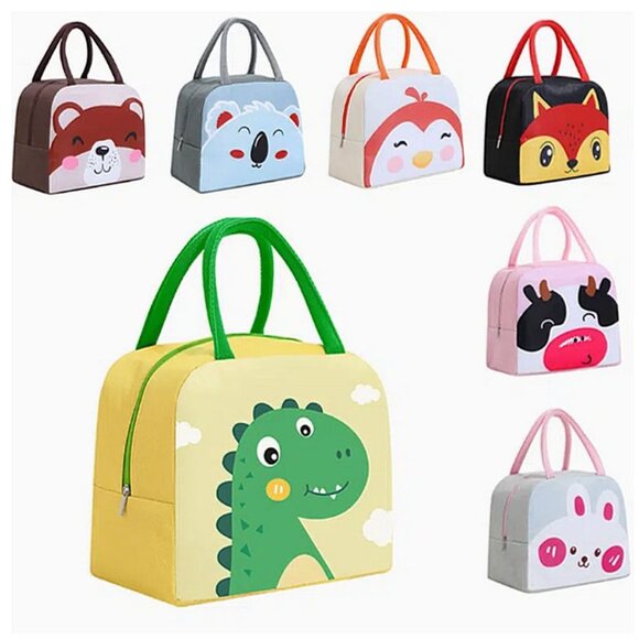 Morgan Sweet Cheeks Orange Birdie Animal Face Insulated Lunch Bag Gift Packaged - Picture 4 of 11